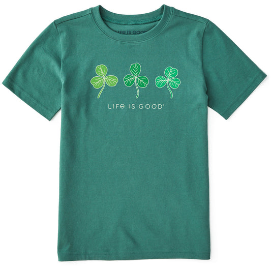 Kids Fineline 3 Clovers Short Sleeve Crusher Tee