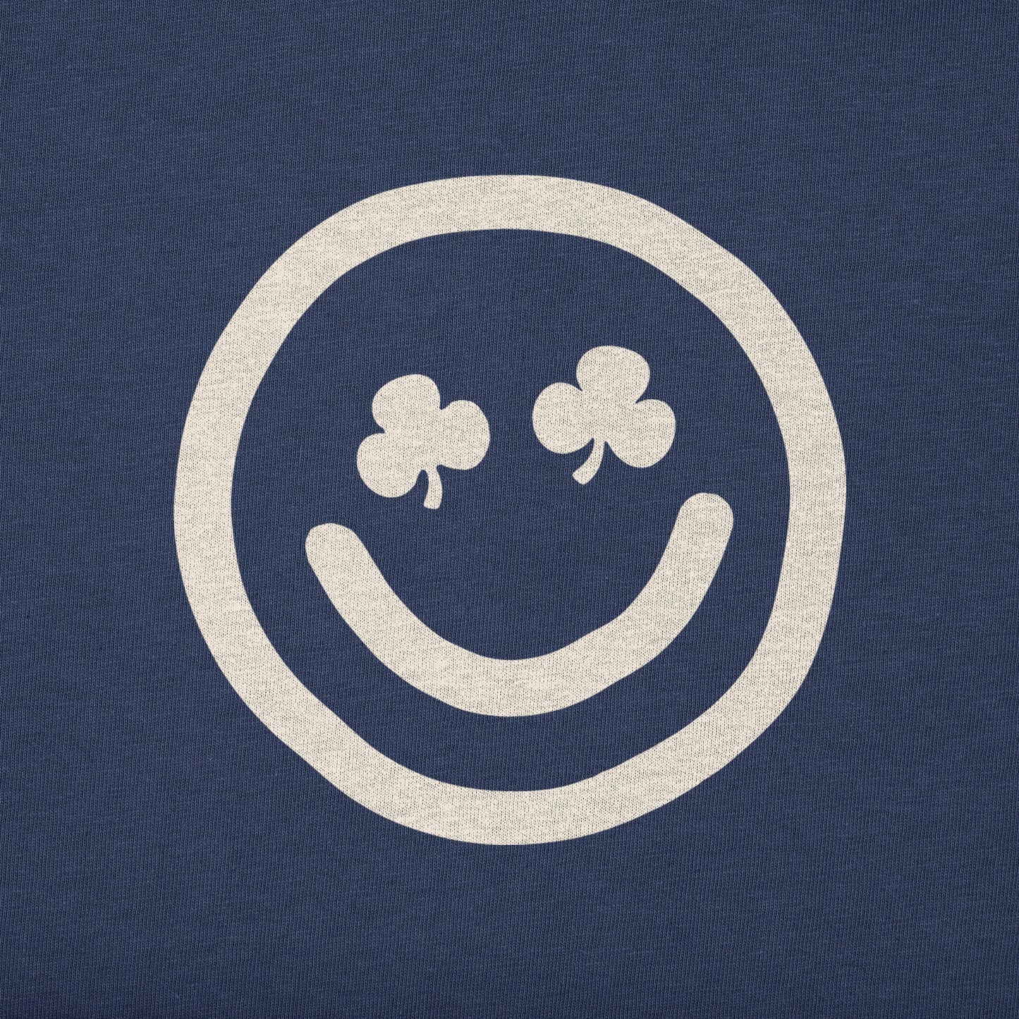 Kids Clean Clover Smile Face Short Sleeve Crusher Tee