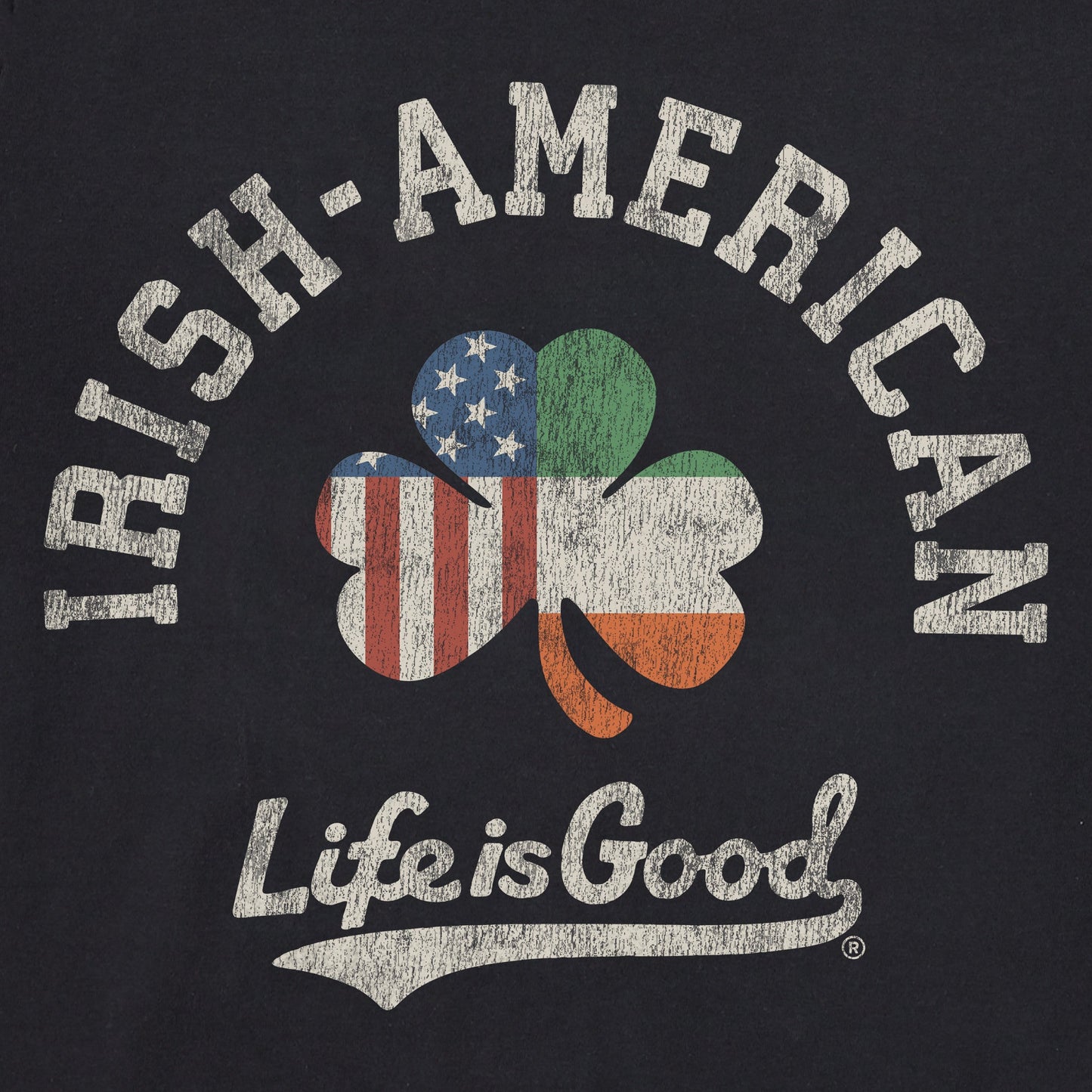 Men's Irish-American Clover Short Sleeve Crusher Tee