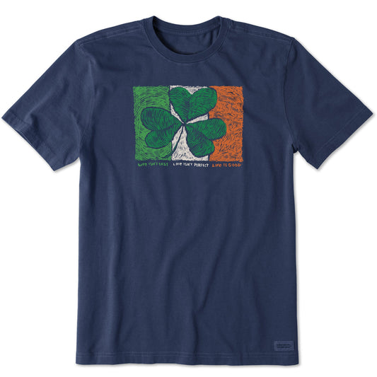 Men's Irish Flag Clover Short Sleeve Crusher Tee