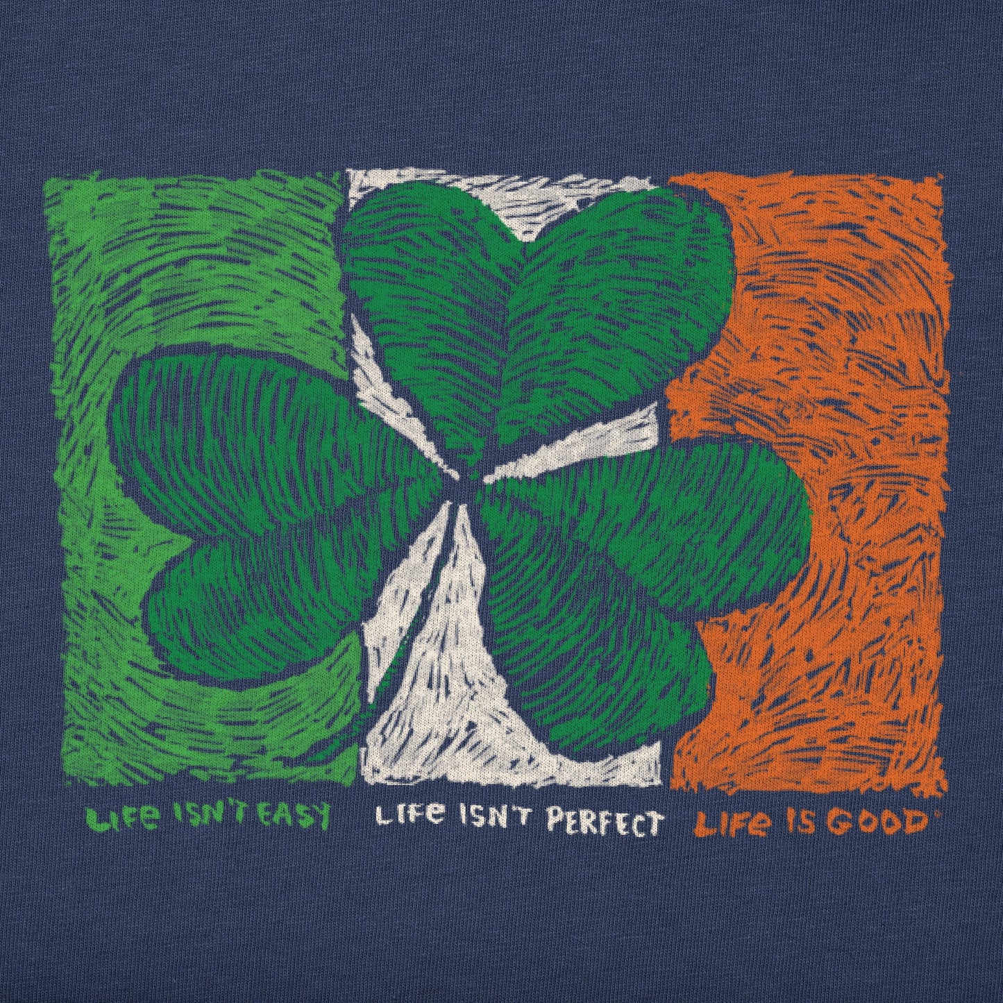 Men's Irish Flag Clover Short Sleeve Crusher Tee