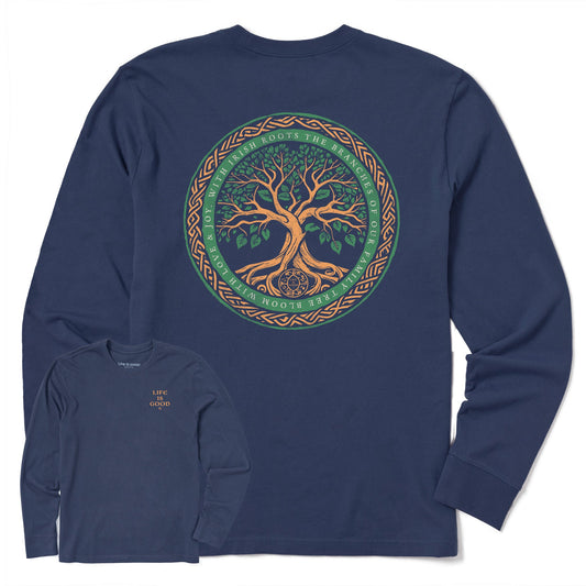 Men's Irish Roots Bloom Tree Long Sleeve Crusher Tee
