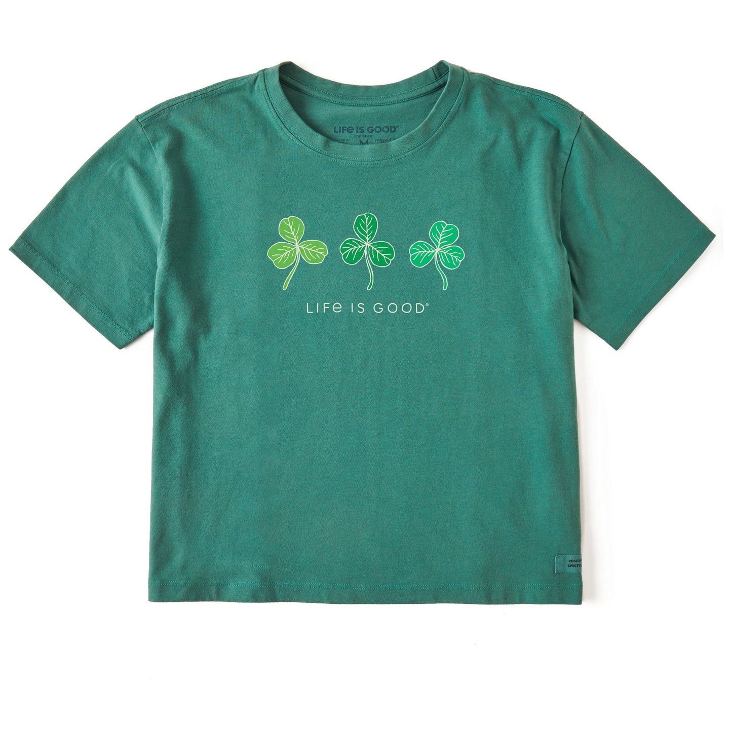 Women's Fineline 3 Clovers Short Sleeve Crusher Boxy Tee