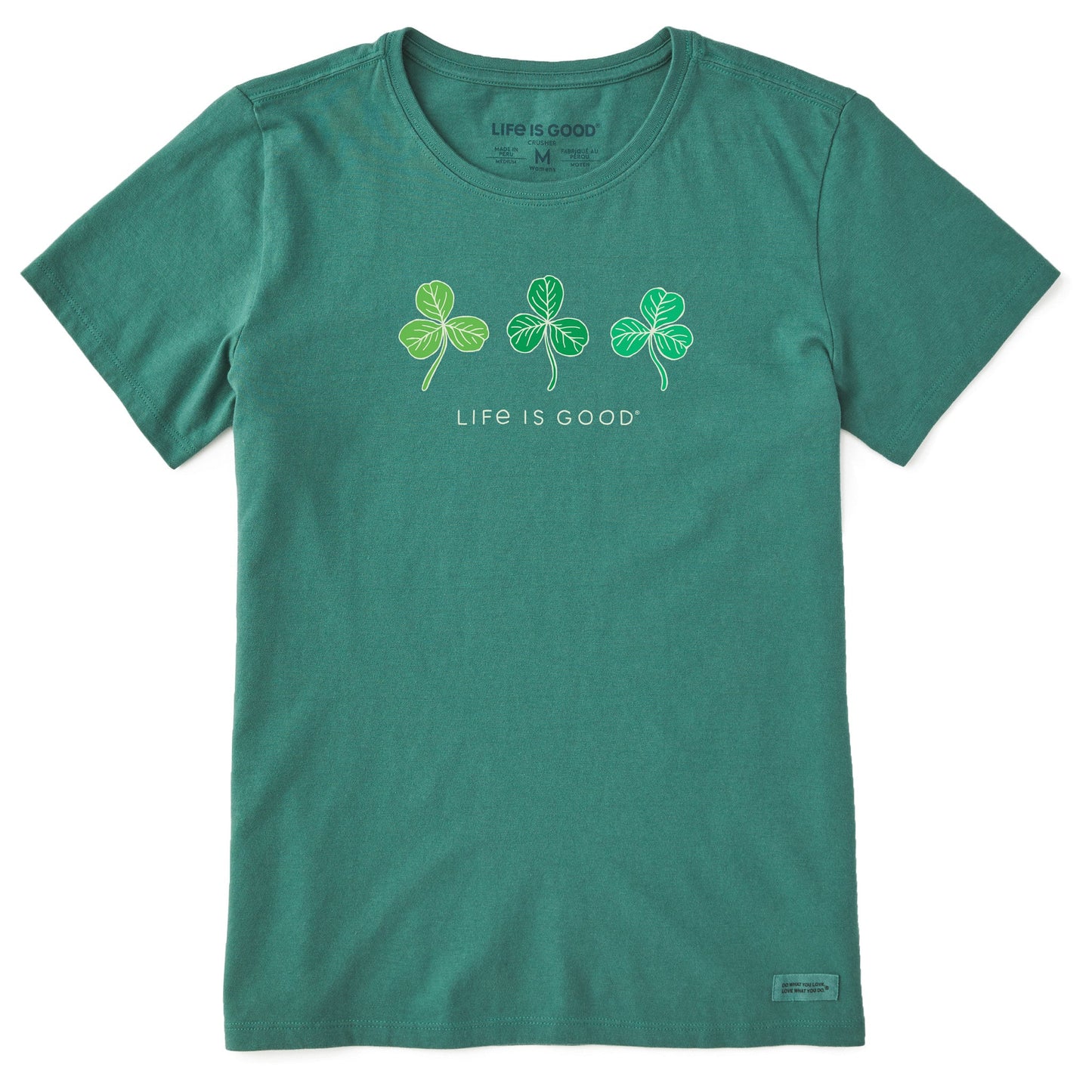Women's Fineline 3 Clovers Short Sleeve Crusher Tee