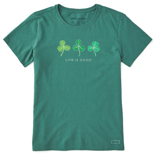 Women's Fineline 3 Clovers Short Sleeve Crusher Tee