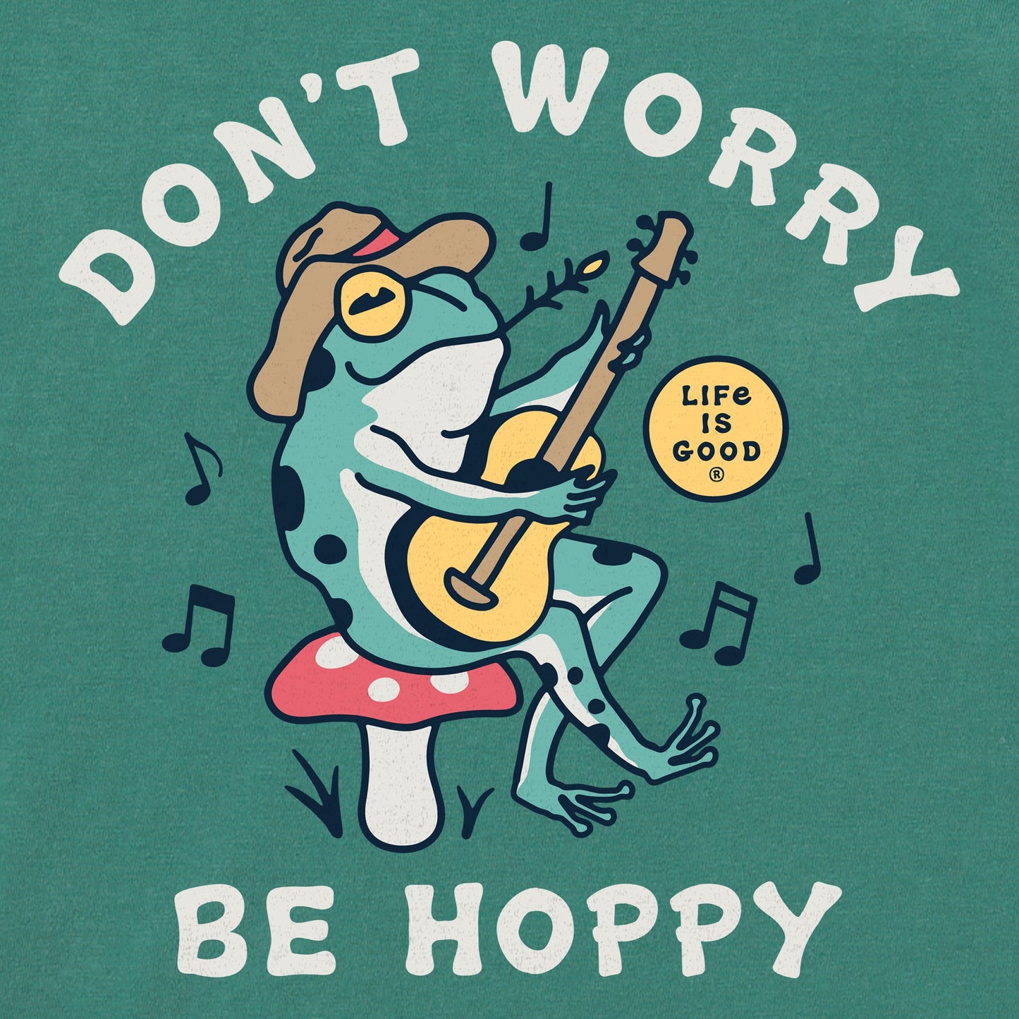 Women's Don't Worry Frog Guitar Short Sleeve Crusher Boxy Tee