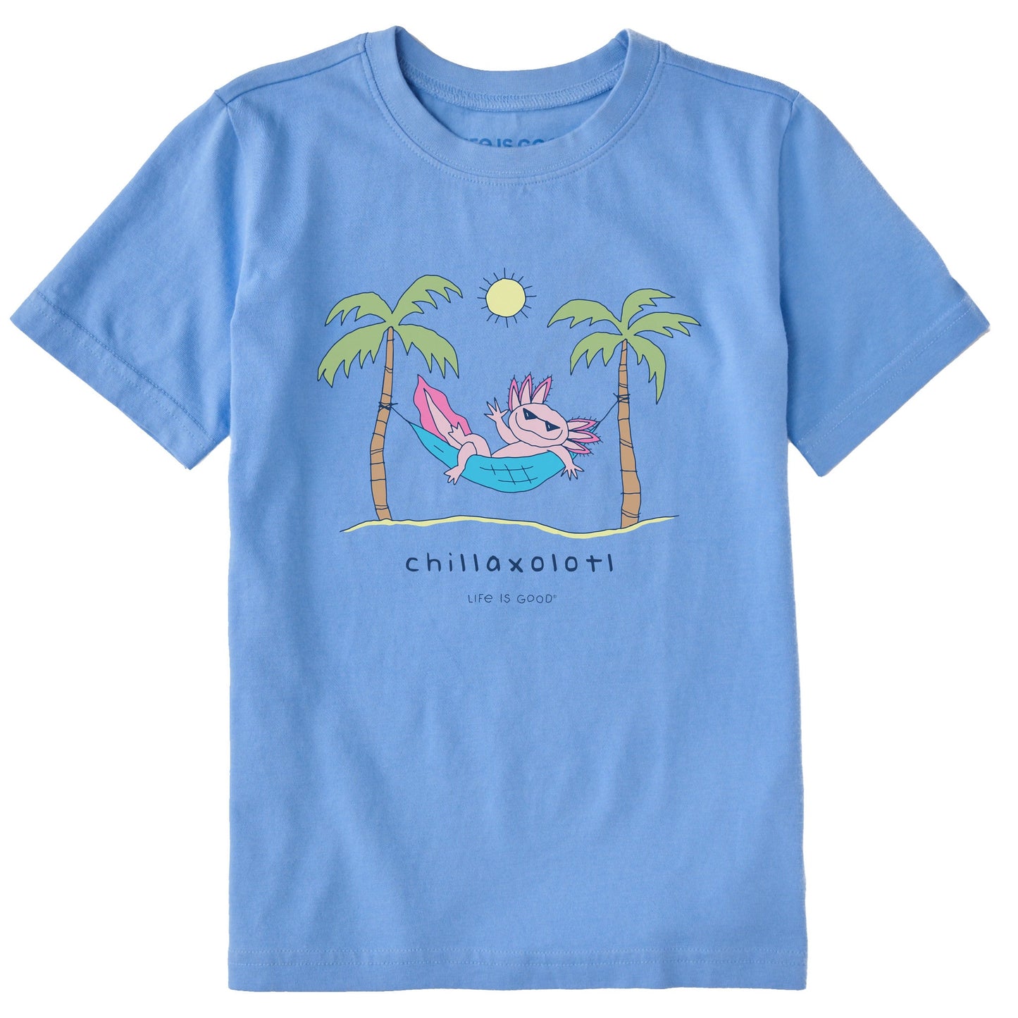 Kids Chillaxolotl Short Sleeve Crusher Tee