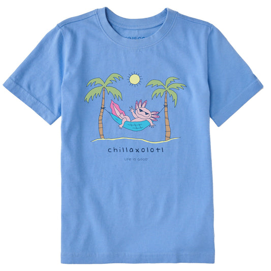 Kids Chillaxolotl Short Sleeve Crusher Tee