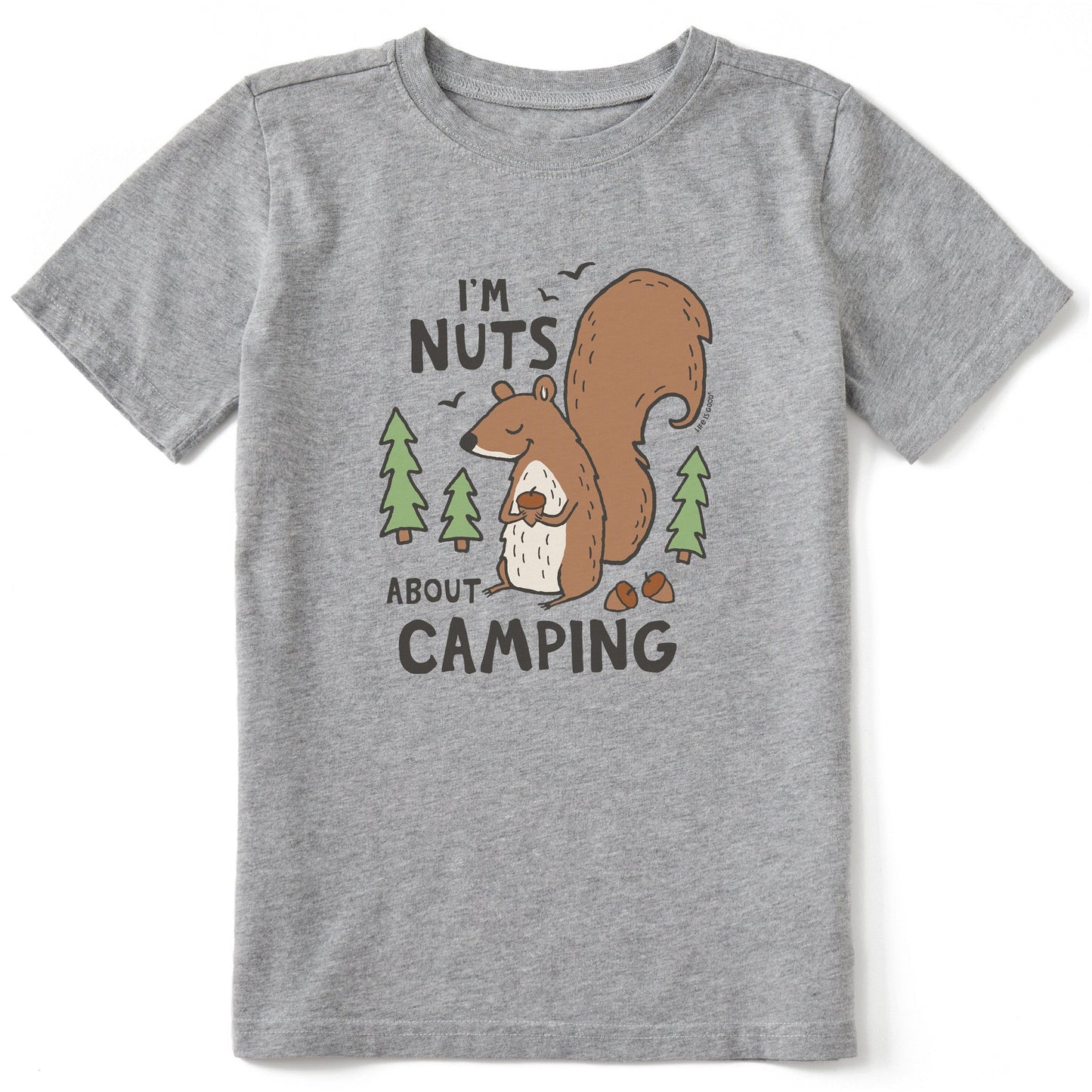 Kids Nuts About Camping Short Sleeve Crusher Tee