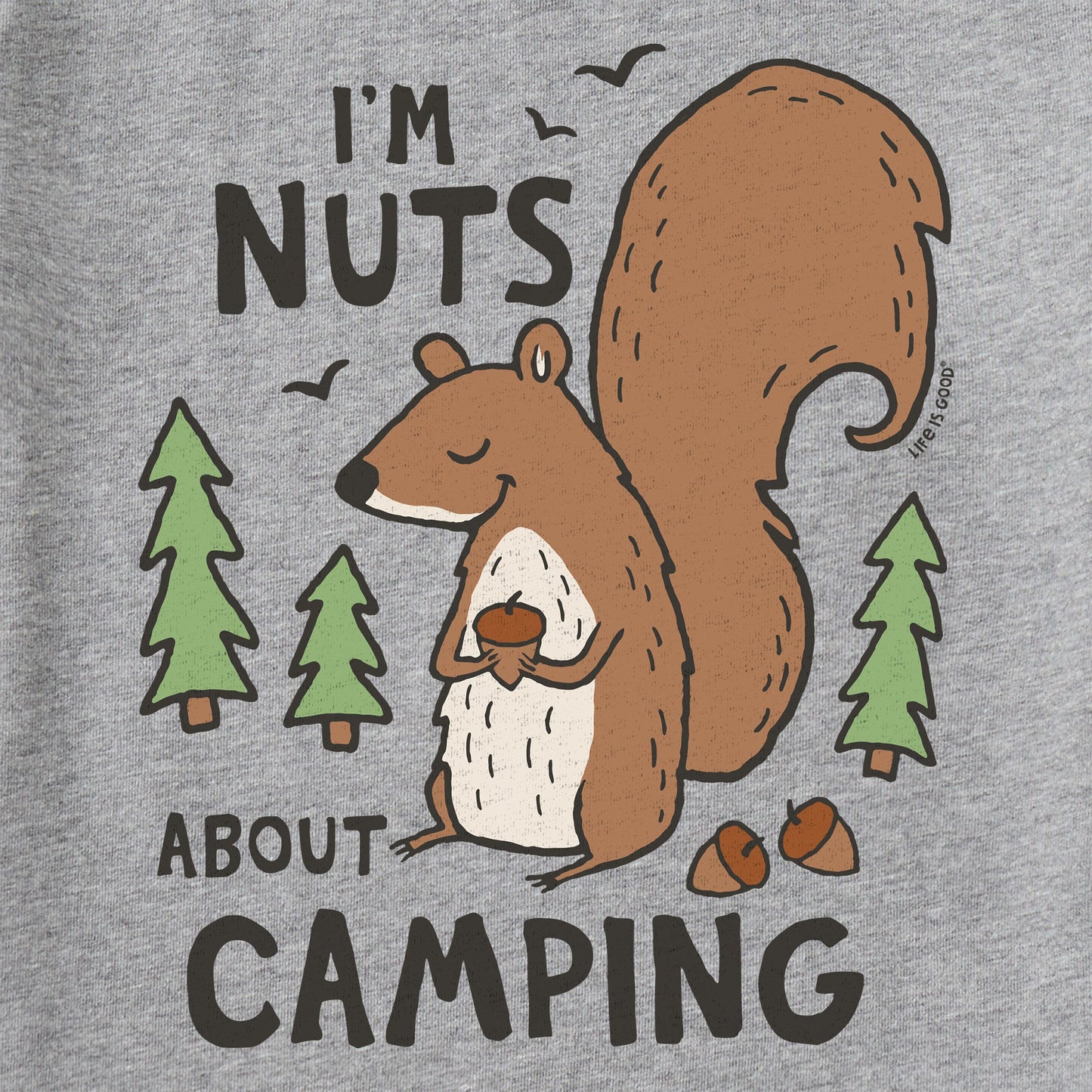 Kids Nuts About Camping Short Sleeve Crusher Tee