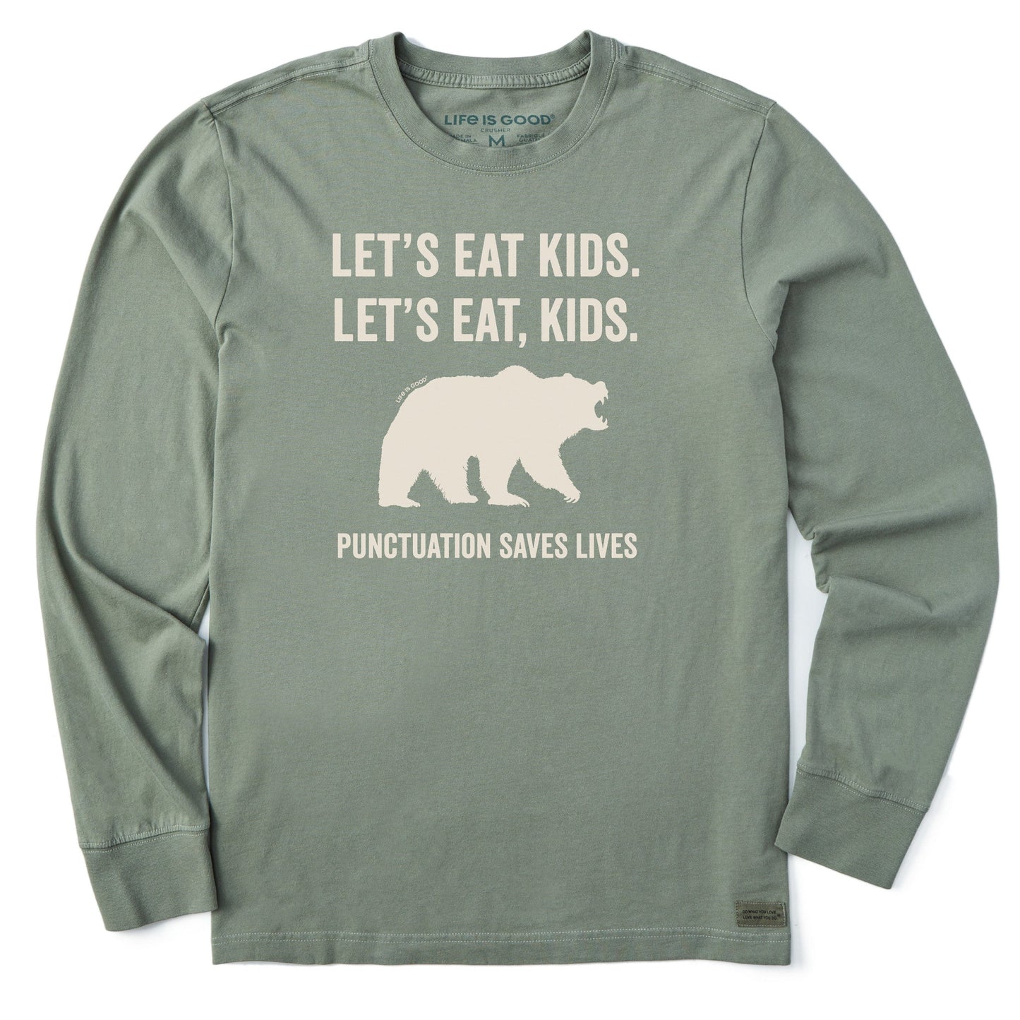 Men's Let's Eat, Kids Long Sleeve Crusher Tee