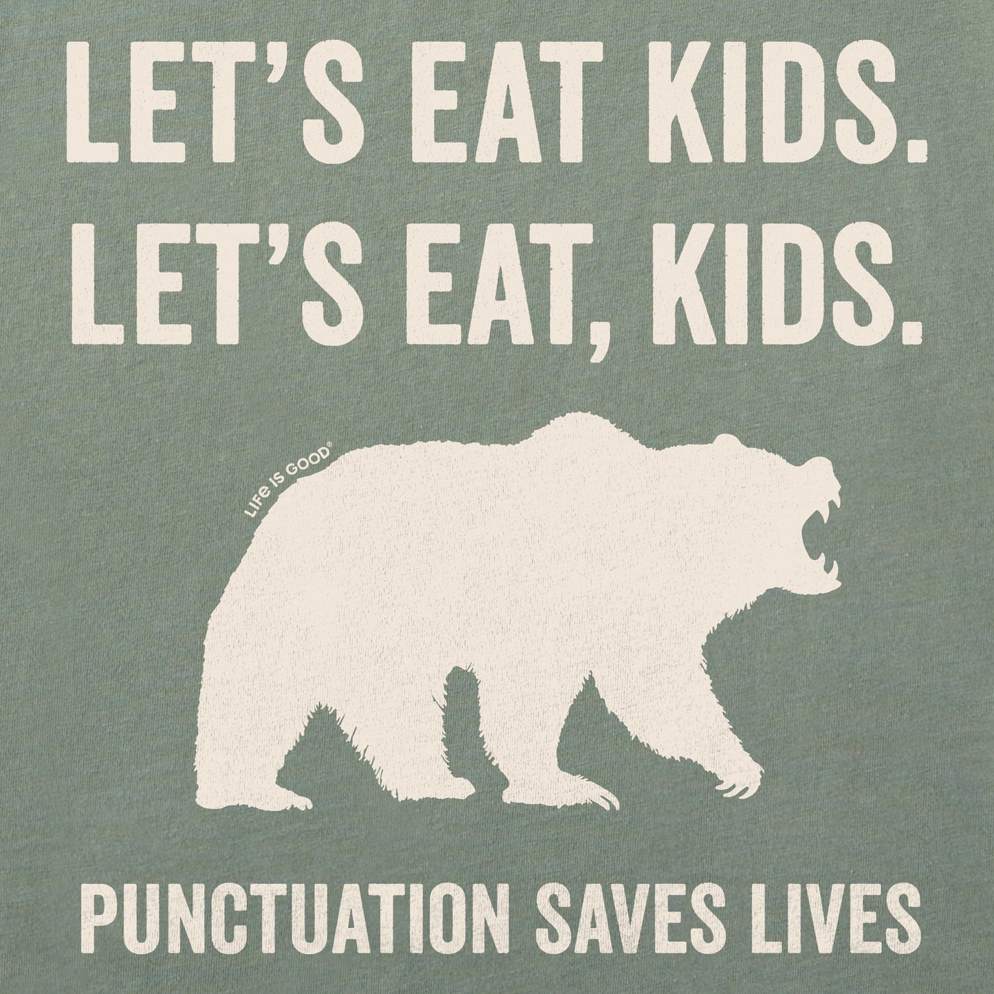 Men's Let's Eat, Kids Long Sleeve Crusher Tee