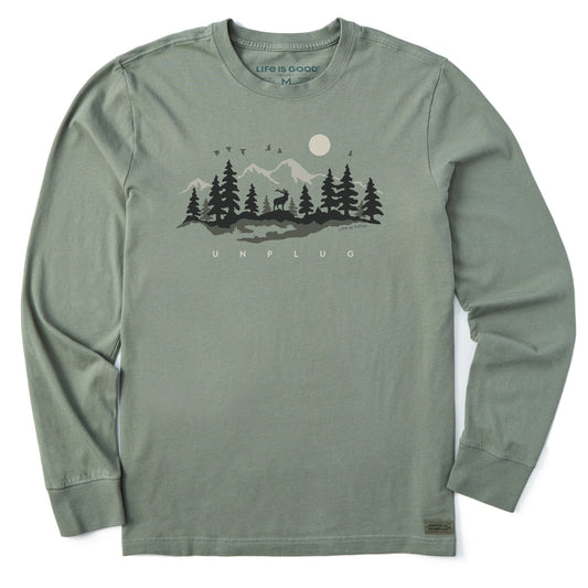 Men's Unplug in the Outdoors Long Sleeve Crusher Tee