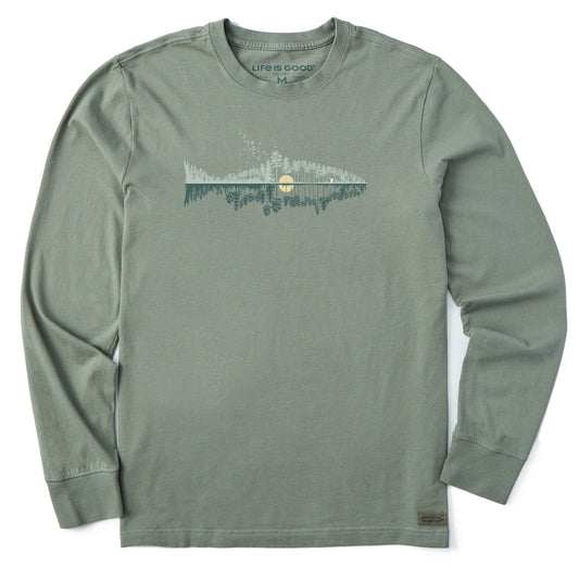Men's Fishscape Long Sleeve Crusher Tee