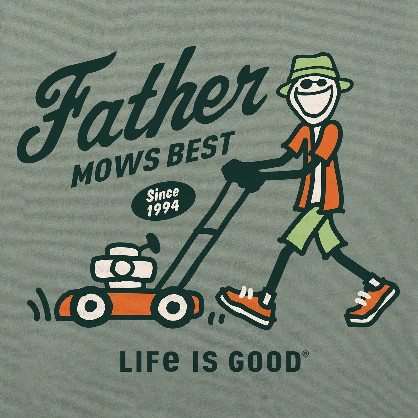 Men's Father Mows Best Short Sleeve Tee