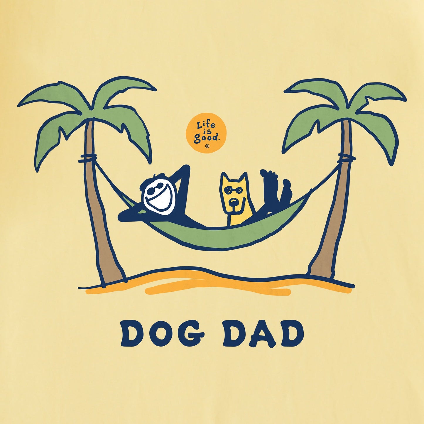 Men's Dog Dad Jake & Rocket Hammock Short Sleeve Crusher Tee