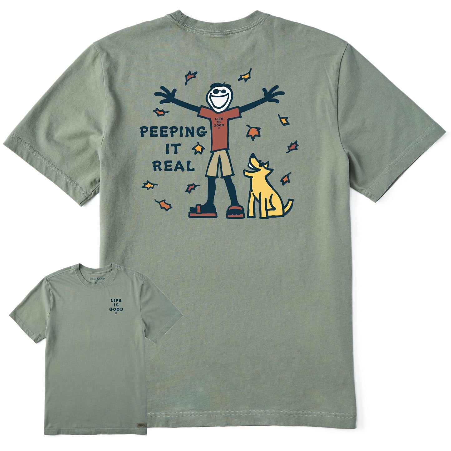 Men's Peeping it Reel Jake & Rocket Short Sleeve Tee