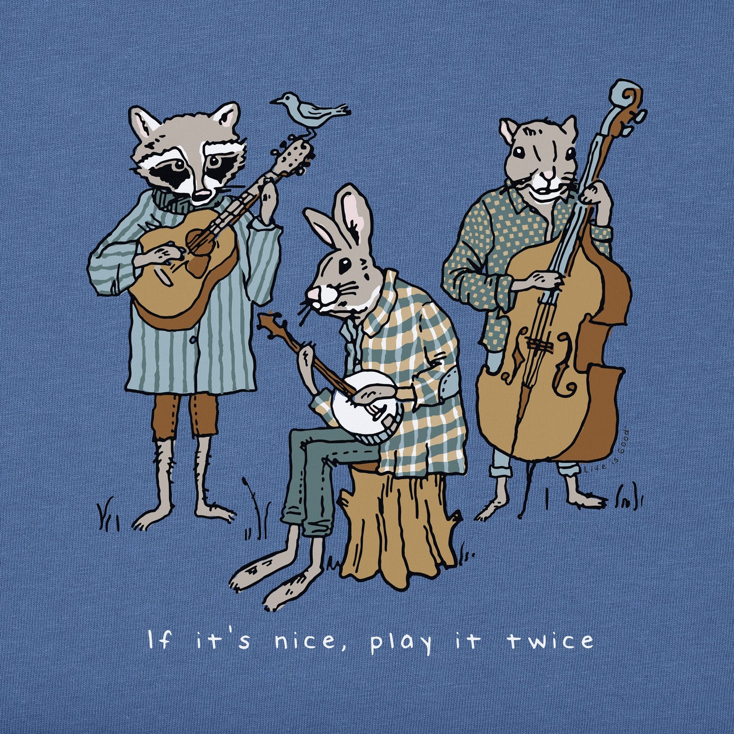 Men's Play it Twice Animal Folk Band Short Sleeve Tee