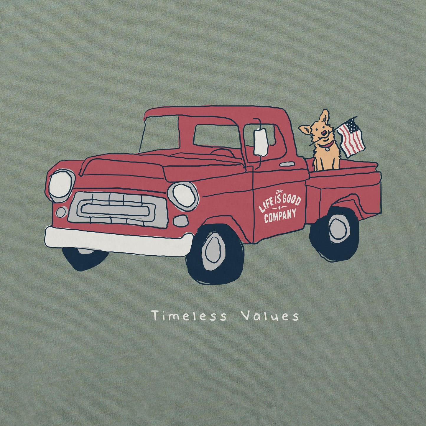 Men's Timeless Values Pickup Truck Short Sleeve Tee