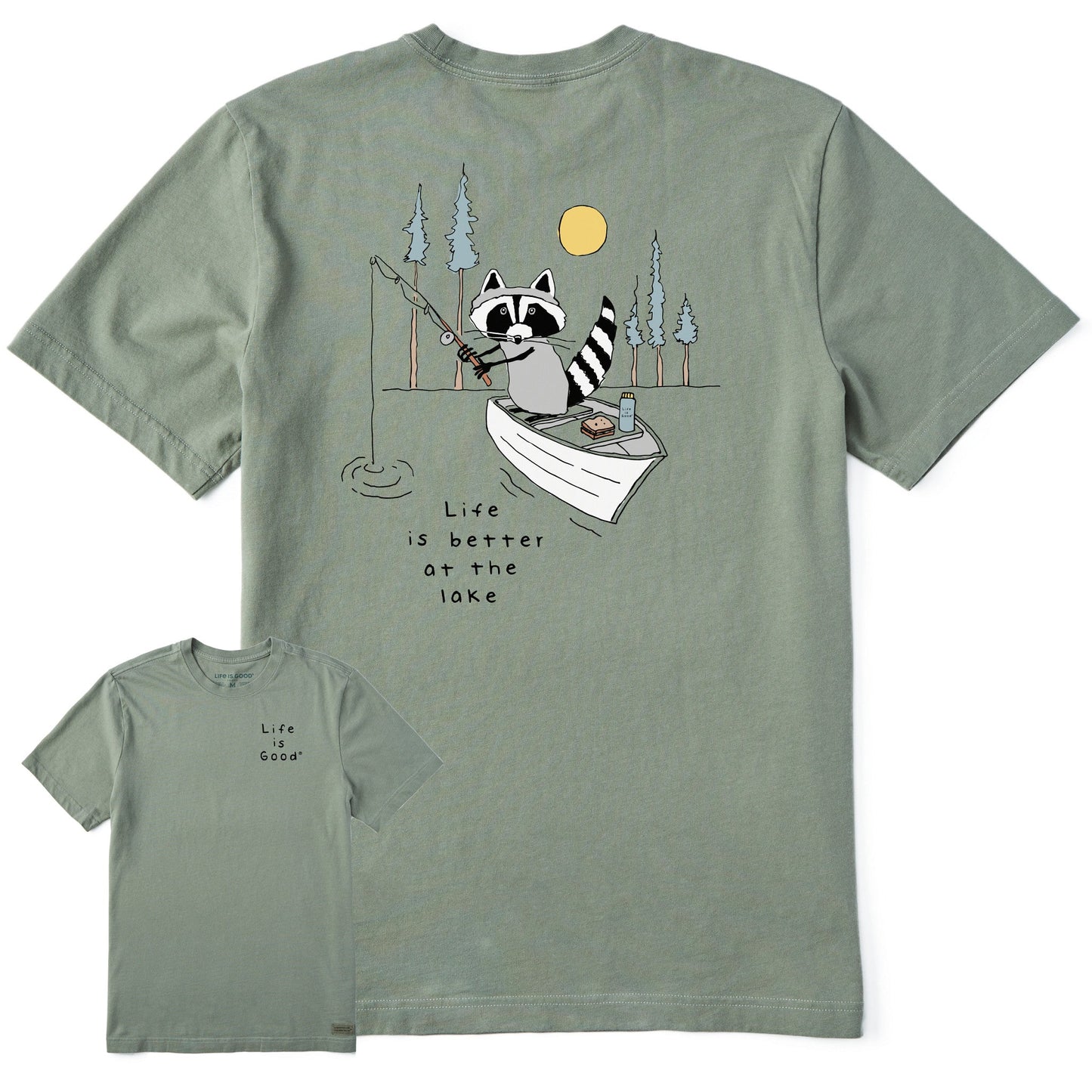 Men's Better at the Lake Raccoon Short Sleeve Tee