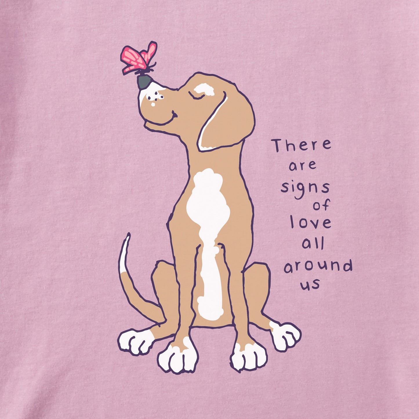 Women's Signs of Love Dog Short Sleeve Tee