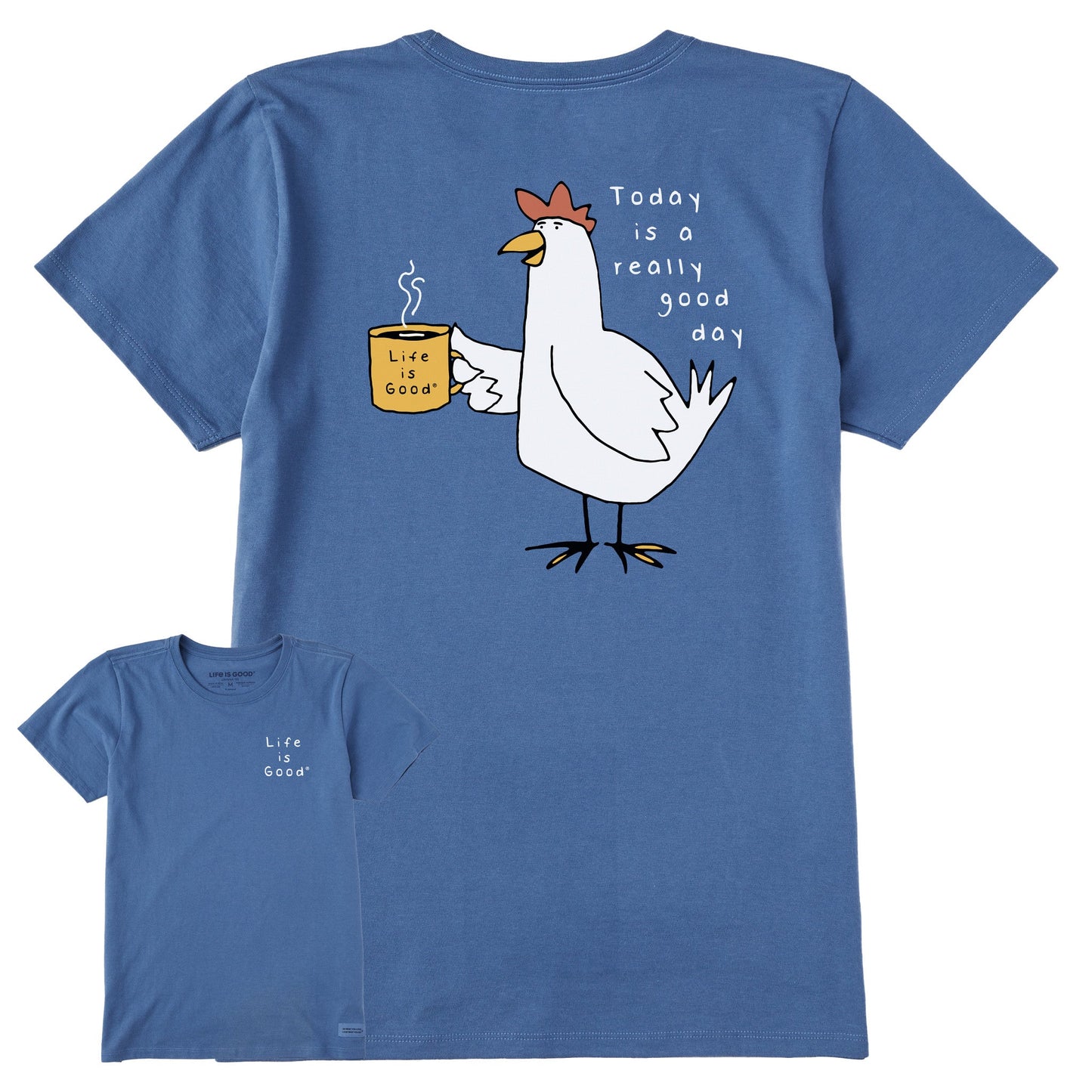 Women's Really Good Day Chicken Coffee Short Sleeve Tee