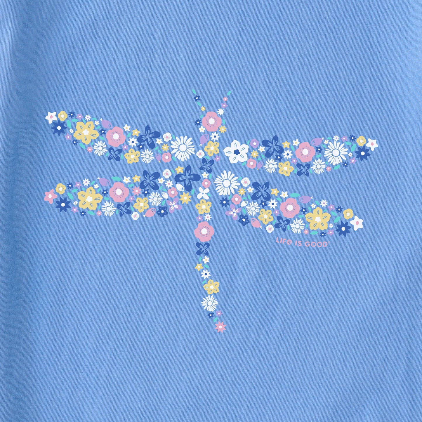 Women's Dragonfly Flowers Simply True Fleece Crew