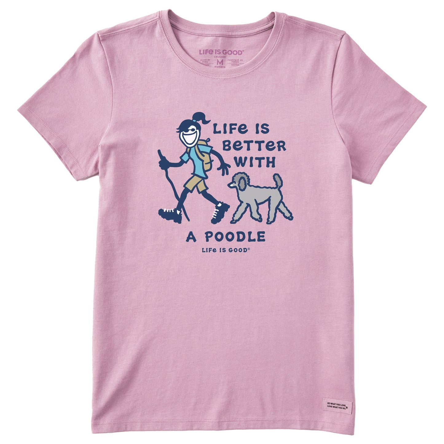 Women's Better With a Poodle Jackie Short Sleeve Tee