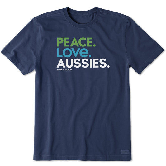 Men's Peace. Love. Aussies. Short Sleeve Tee