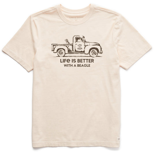 Men's Better with a Beagle Truck Short Sleeve Crusher Tee