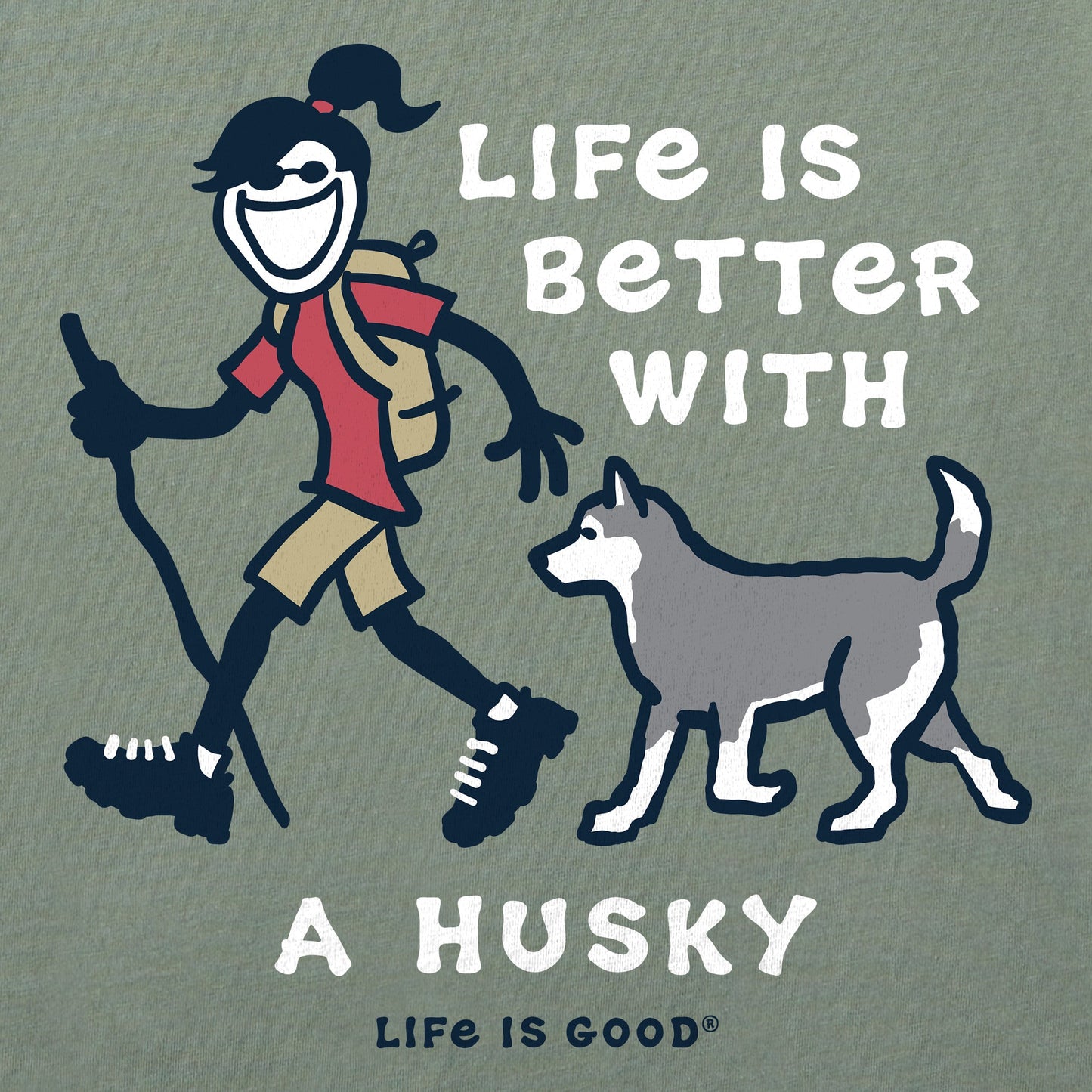 Women's Better With a Husky Jackie Short Sleeve Crusher Tee