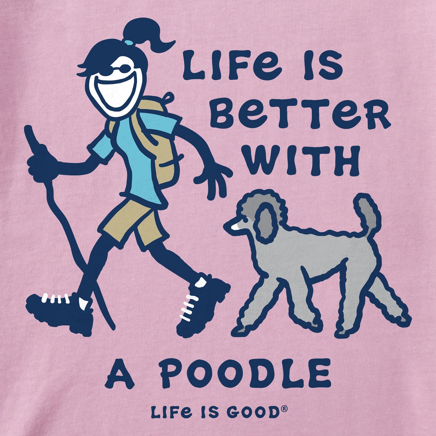 Women's Better With a Poodle Jackie Short Sleeve Tee