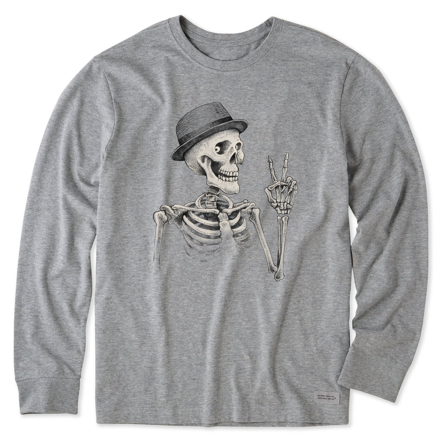 Men's Peaceful Bones Long Sleeve Crusher Tee