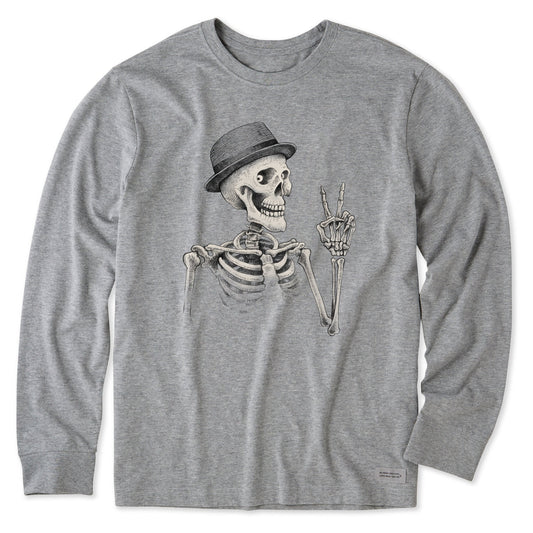 Men's Peaceful Bones Long Sleeve Crusher Tee