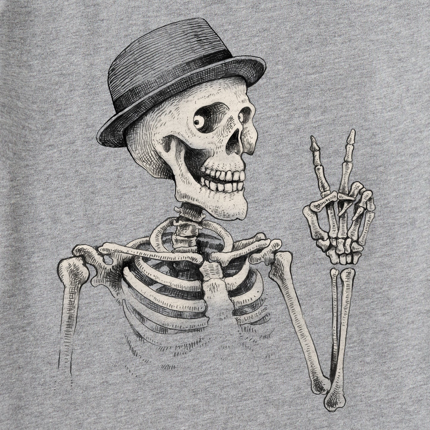 Men's Peaceful Bones Long Sleeve Crusher Tee