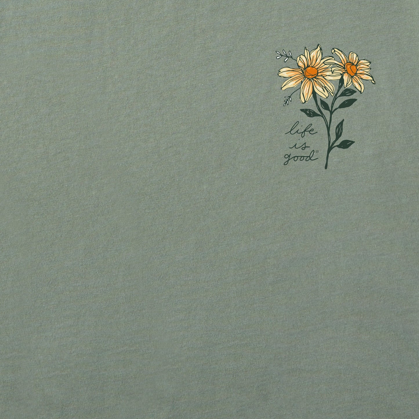 Women's Fall Favorite Color Flowers Long Sleeve Crusher Tee