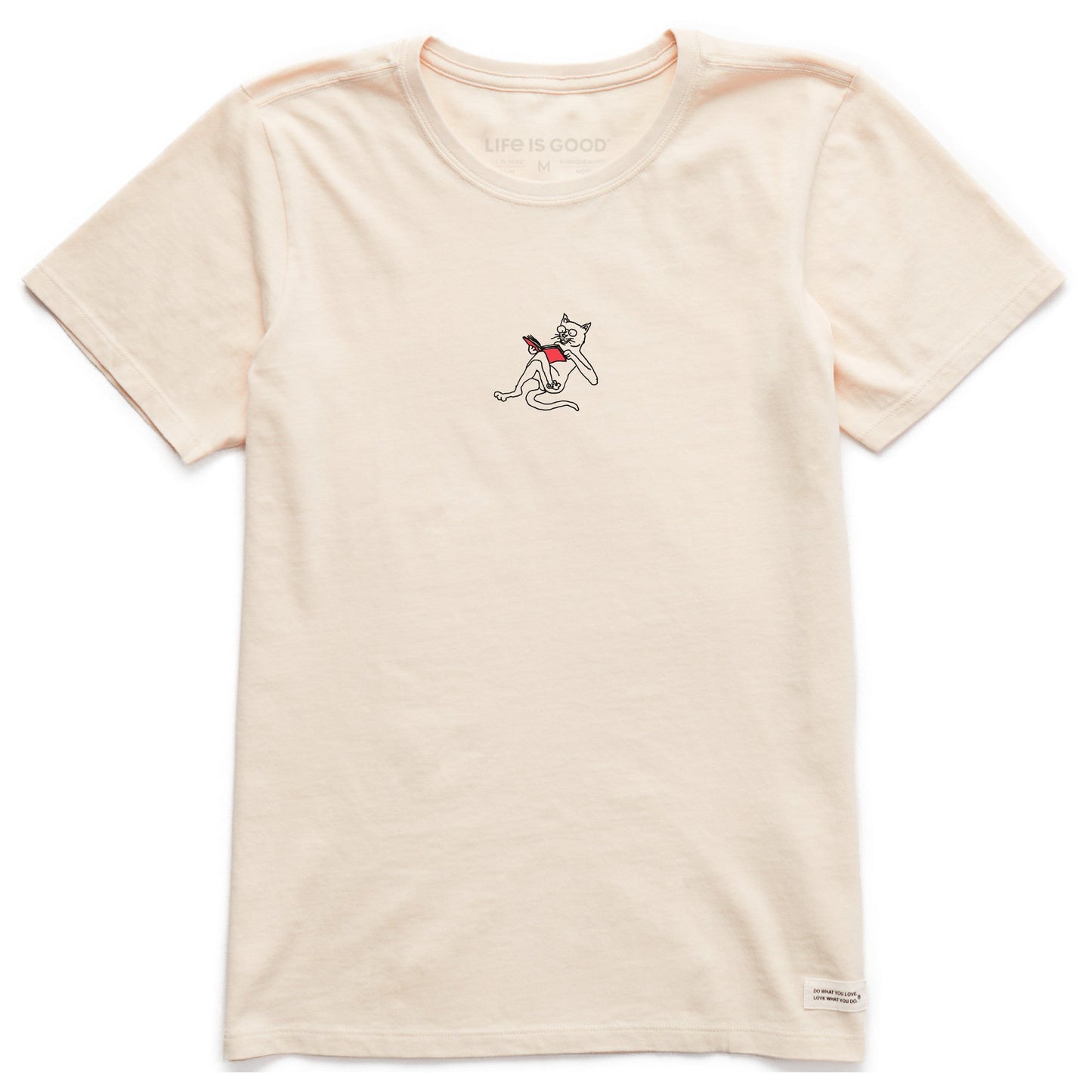 Women's Reading Cat Short Sleeve Crusher Tee