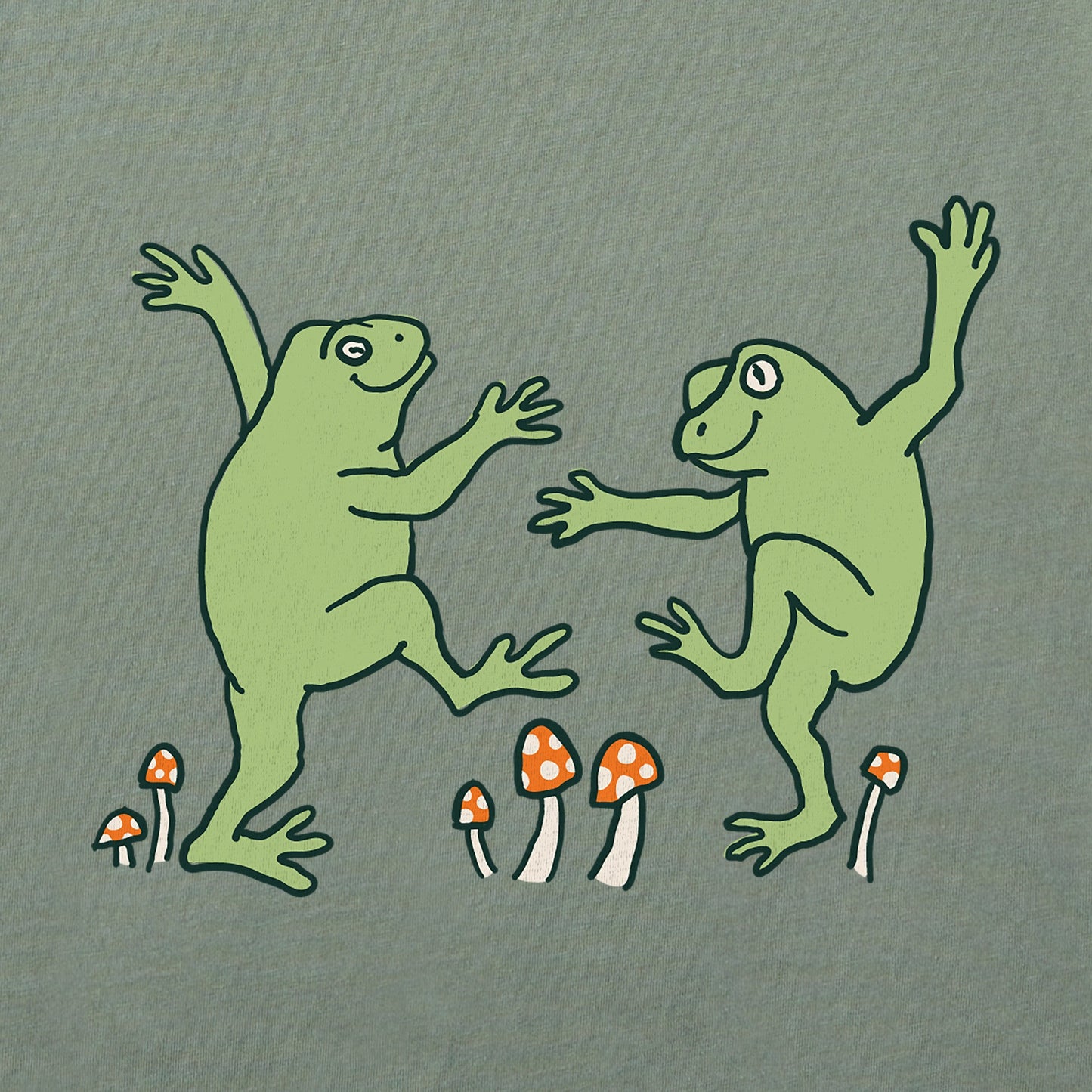 Men's Dancing Frogs Short Sleeve Crusher Tee