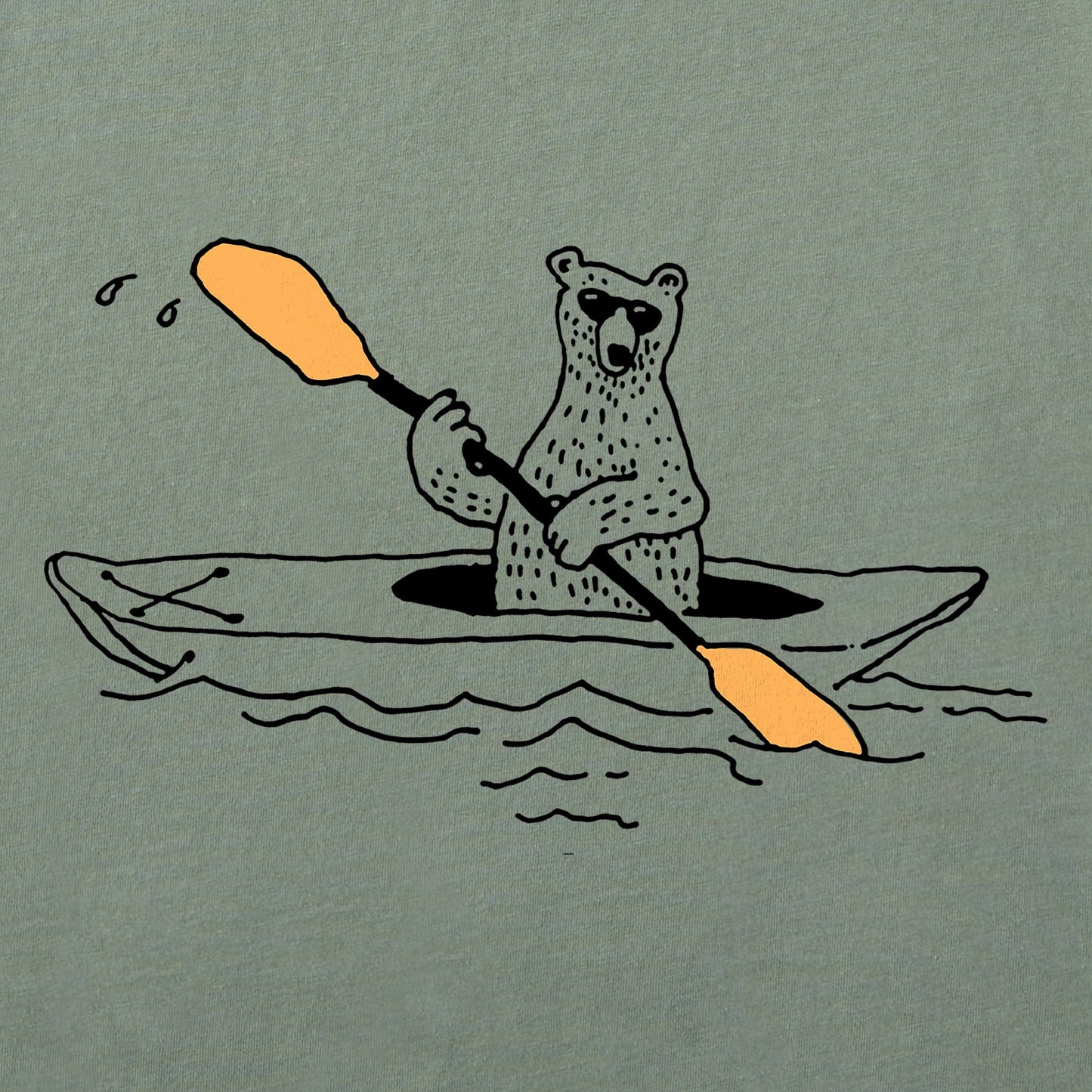Men's Bear Kayak Short Sleeve Crusher Tee