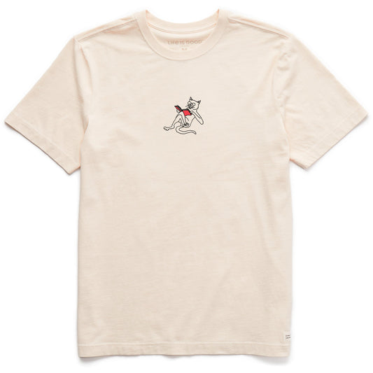 Men's Reading Cat Short Sleeve Crusher Tee