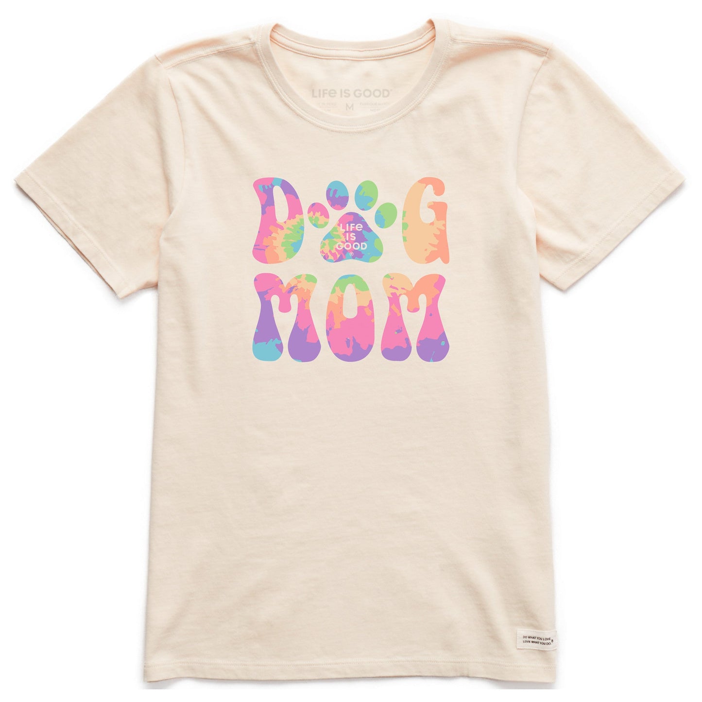 Women's Tie Dye Dog Mom Short Sleeve Crusher Tee
