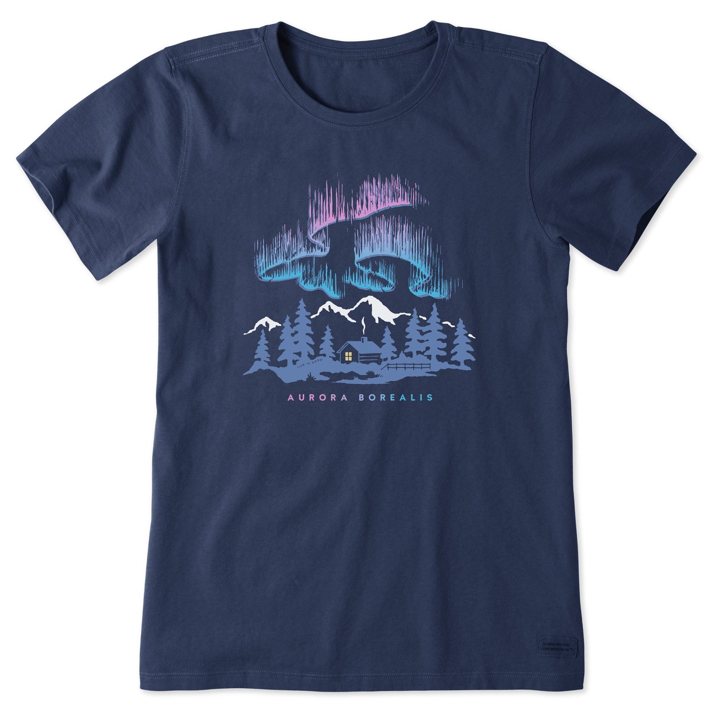 Women's Aurora Borealis Cabin Short Sleeve Crusher Tee