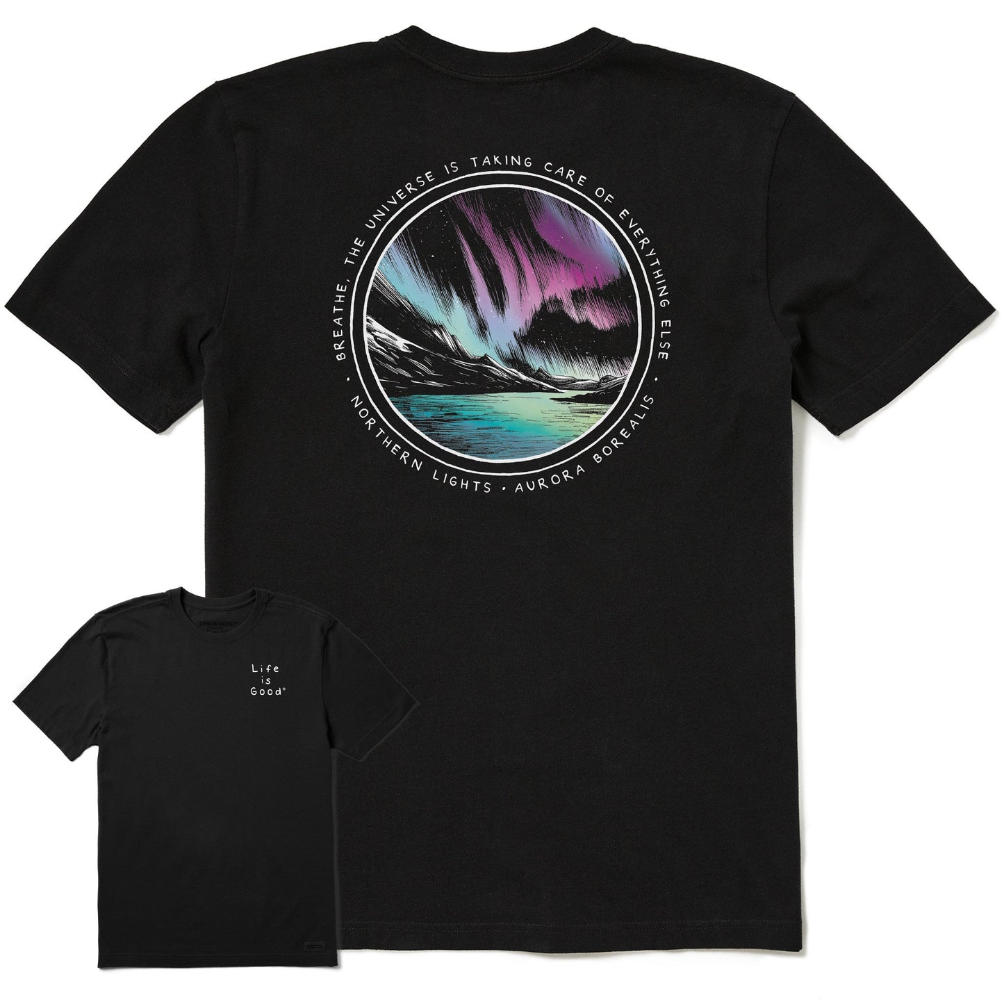 Men's Northern Lights Aurora Borealis Short Sleeve Tee