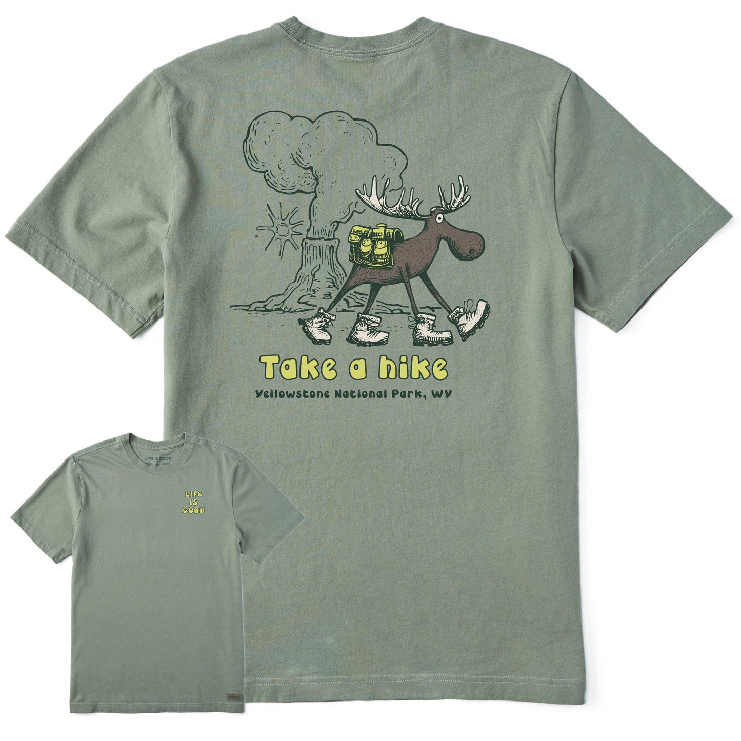 Men's Take a Hike Yellowstone Short Sleeve Tee