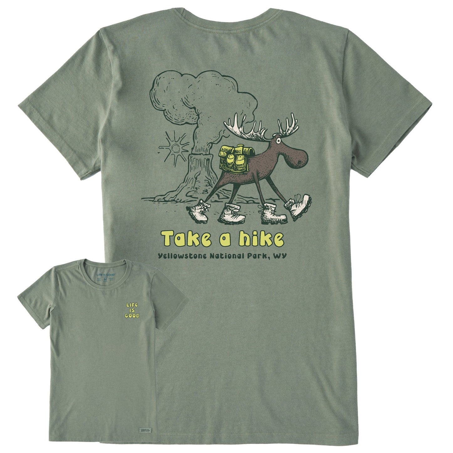 Women's Take a Hike Yellowstone Short Sleeve Crusher Tee