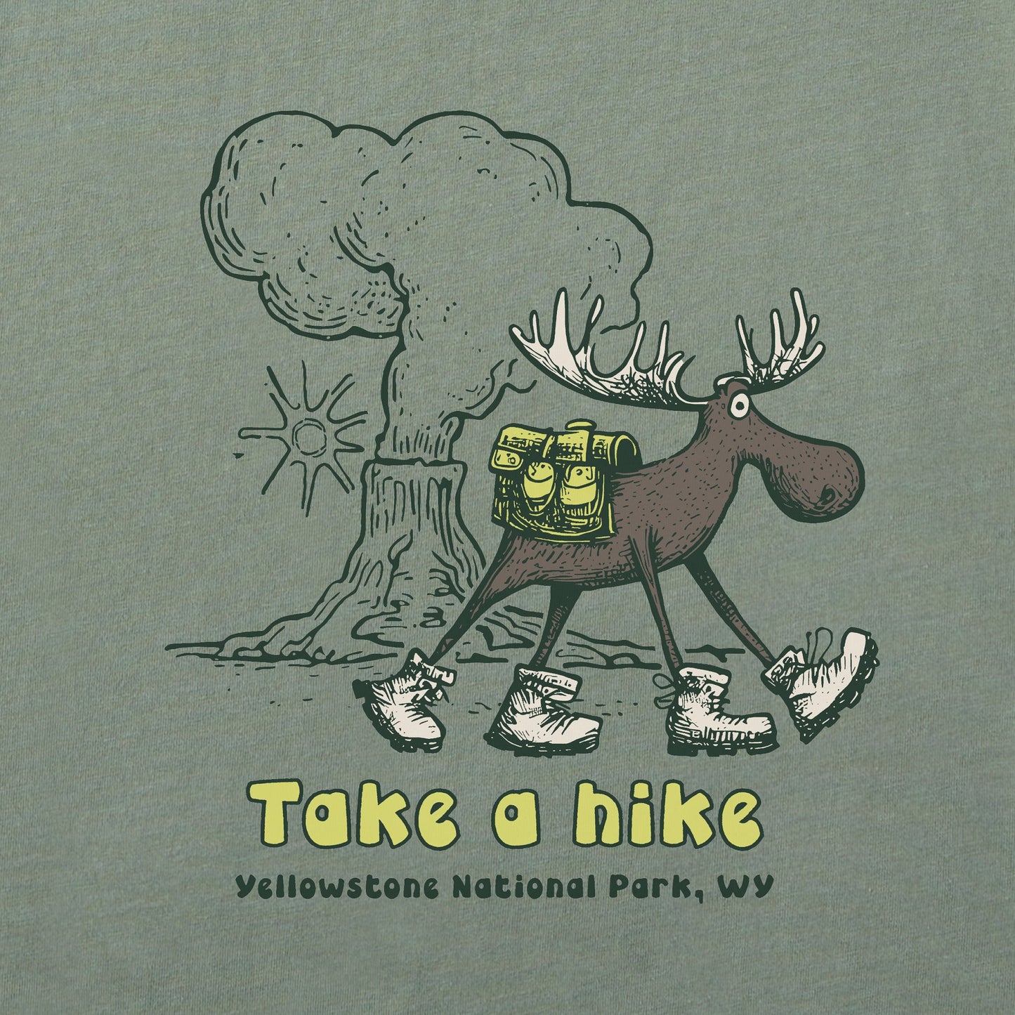 Women's Take a Hike Yellowstone Short Sleeve Crusher Tee