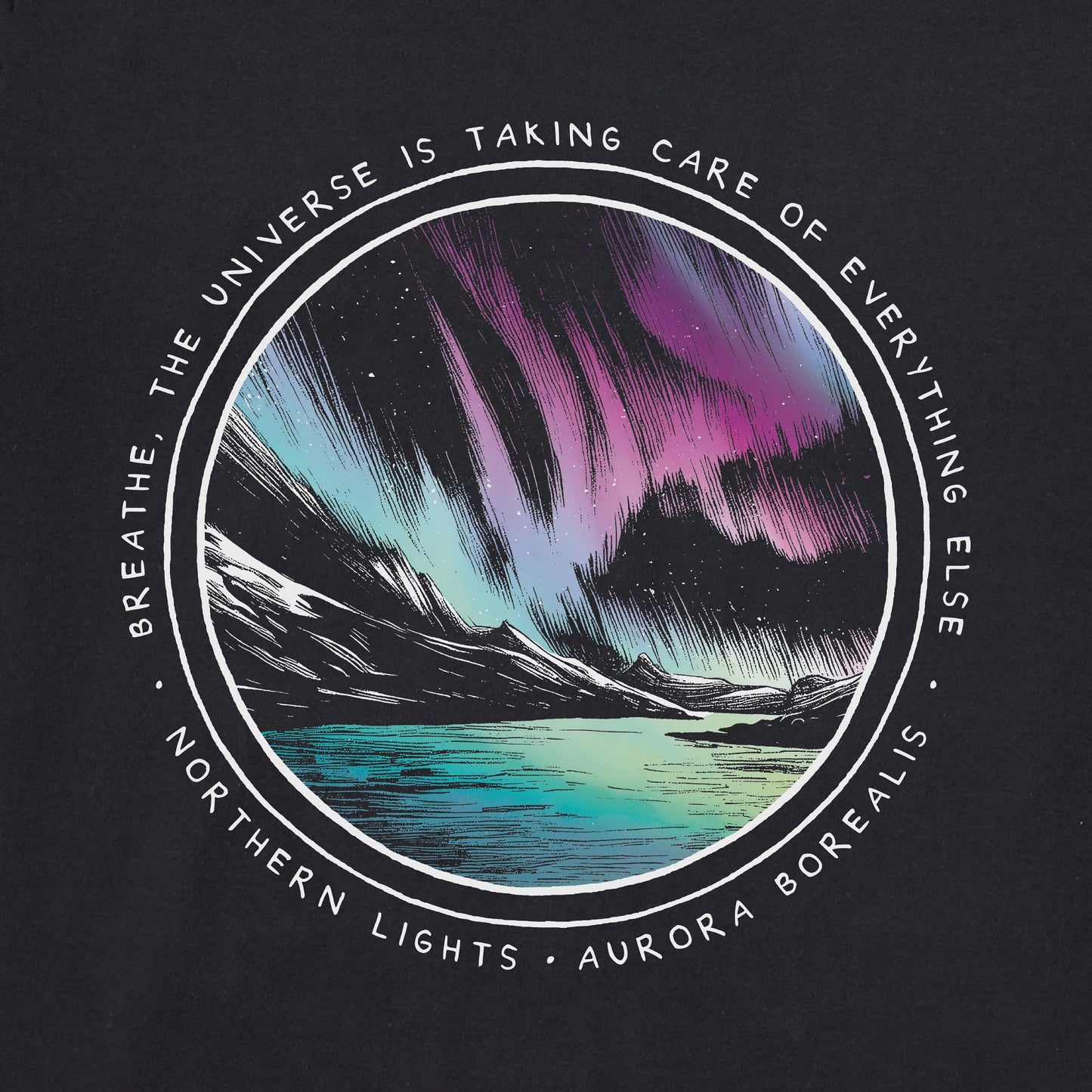 Men's Northern Lights Aurora Borealis Short Sleeve Tee