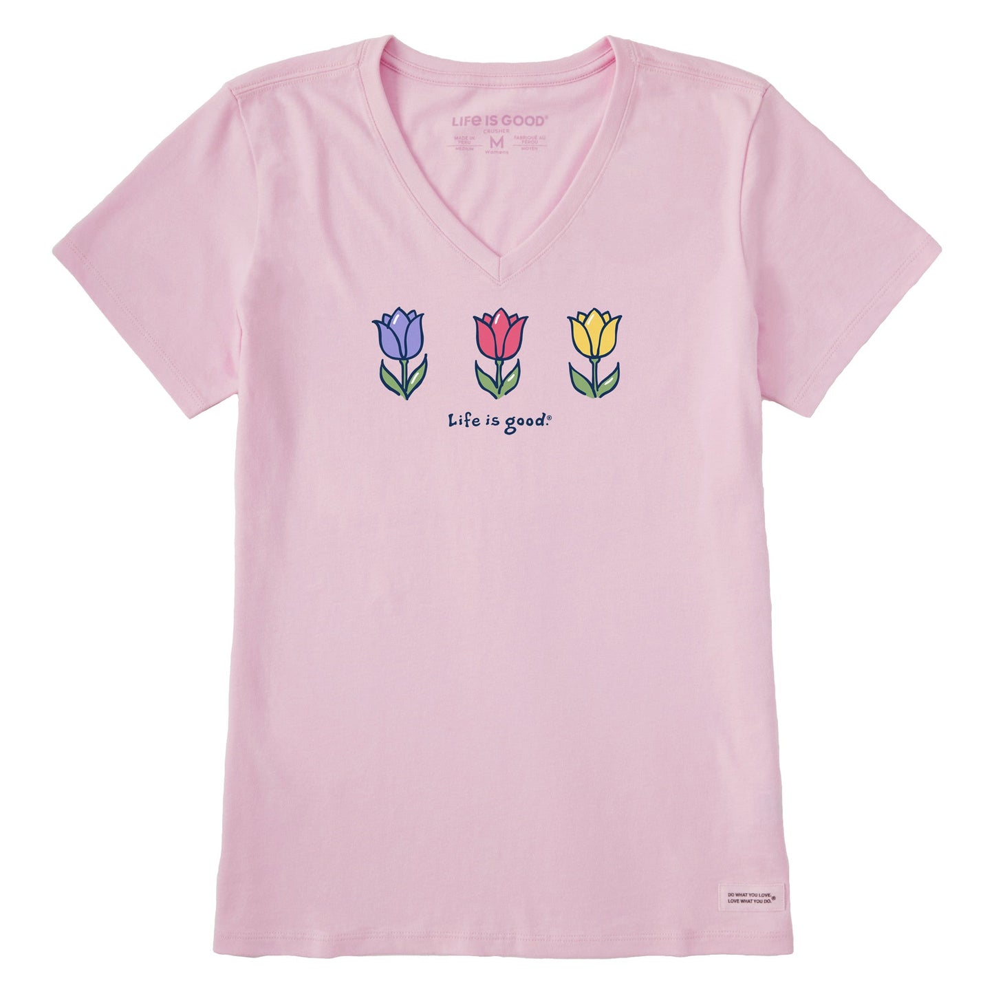 Women's Three Tulips Short Sleeve Vee