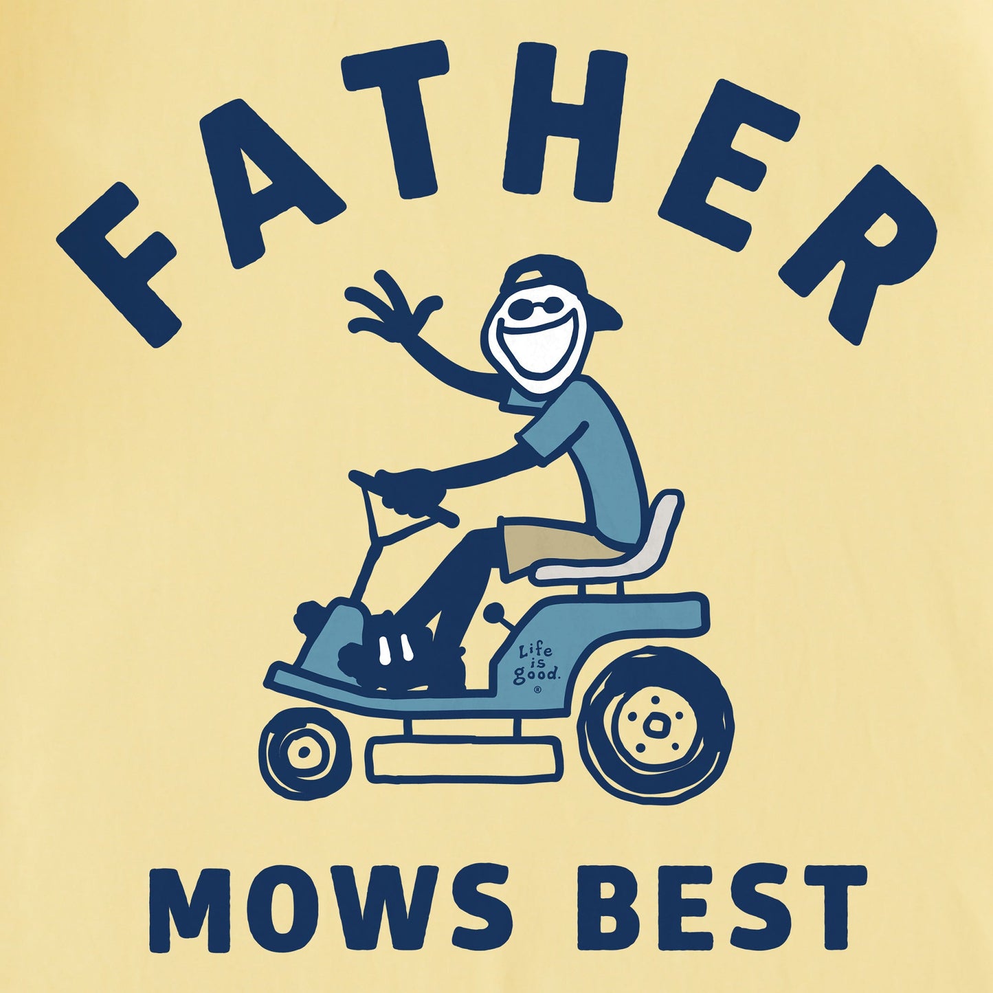 Men's Father Mows Best Rider Short Sleeve Tee