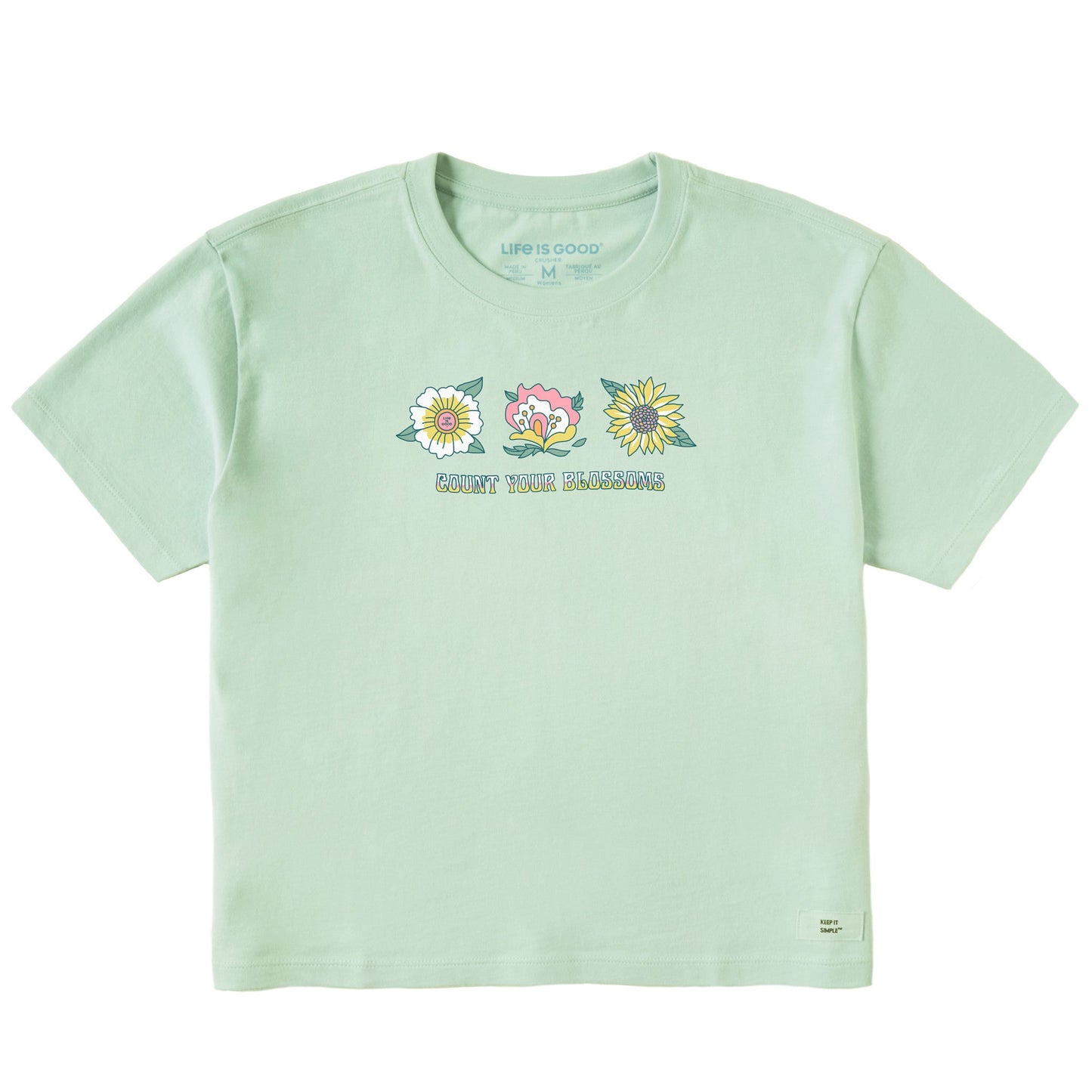 Women's Flower Trio Short Sleeve Crusher Boxy Tee